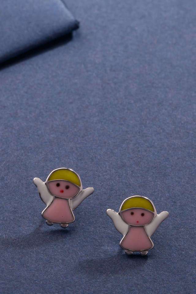 Silver-Angel-Girls-Earrings