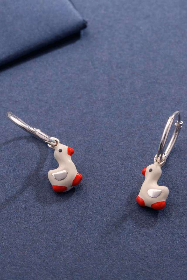Silver-Duck-Girls-Earrings