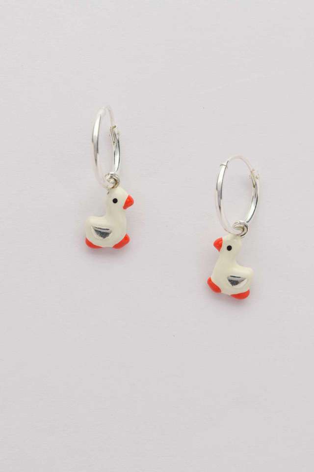 Silver-Duck-Girls-Earrings