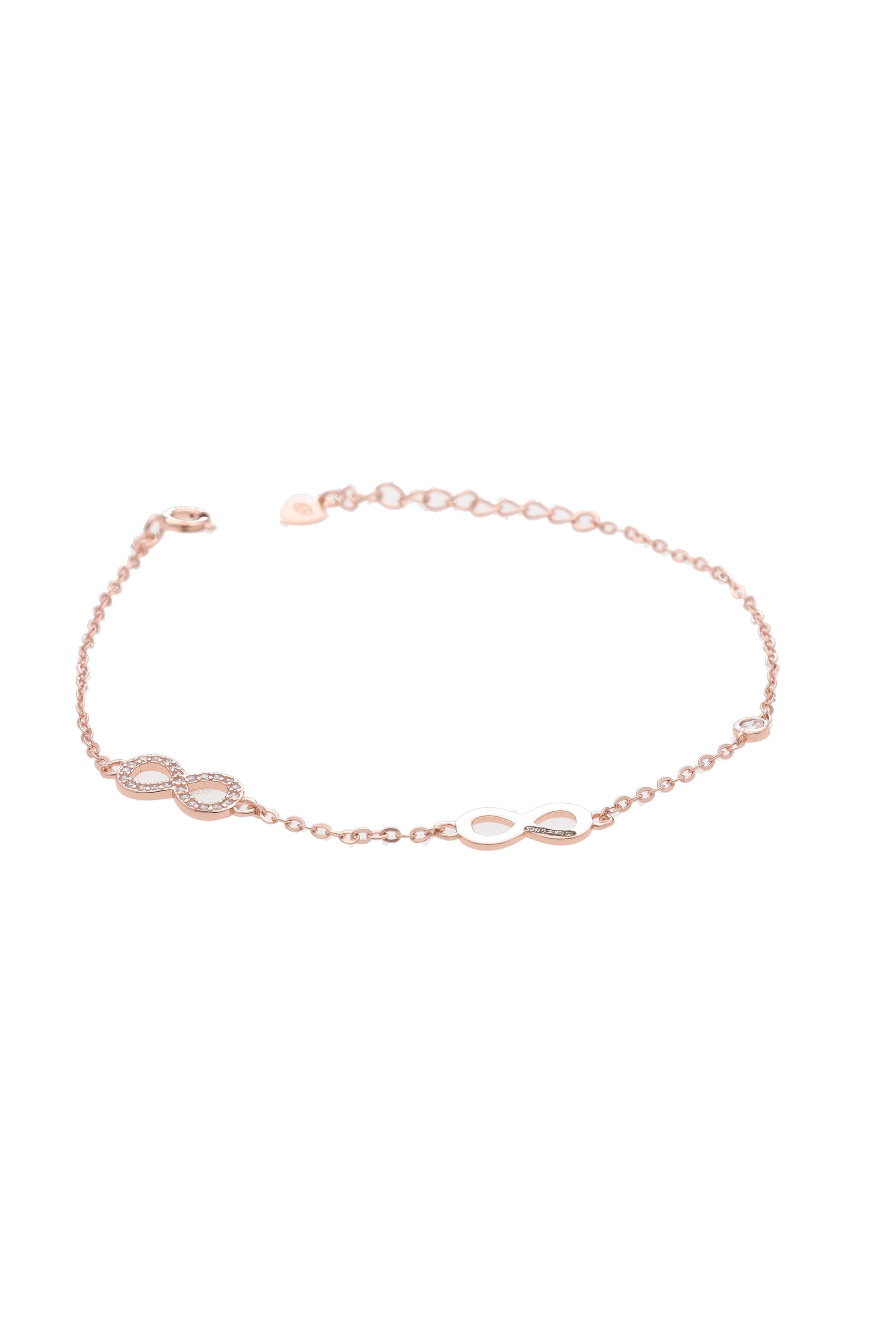 Silver-Casual-Wear-Women-Infinity-Link-Bracelet