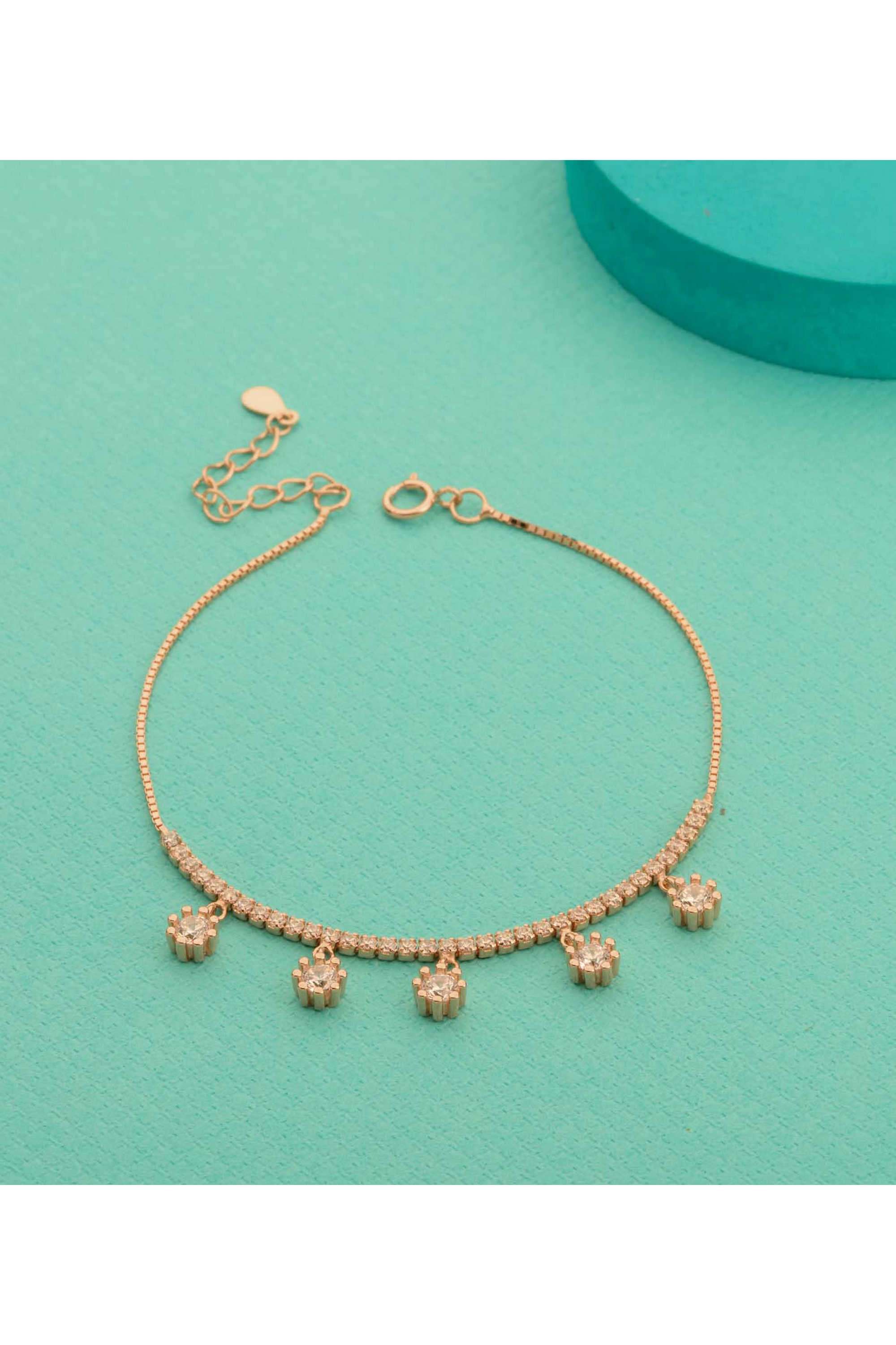 Silver-Casual-Wear-Women-Golden-Symphony-Bracelet