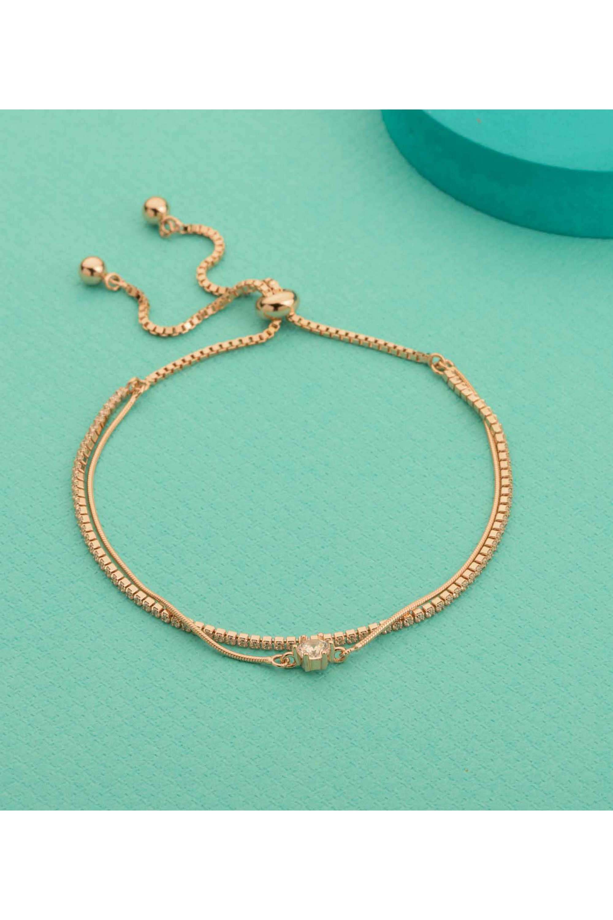 Silver-Casual-Wear-Women-Crystal-Veil-Bracelet