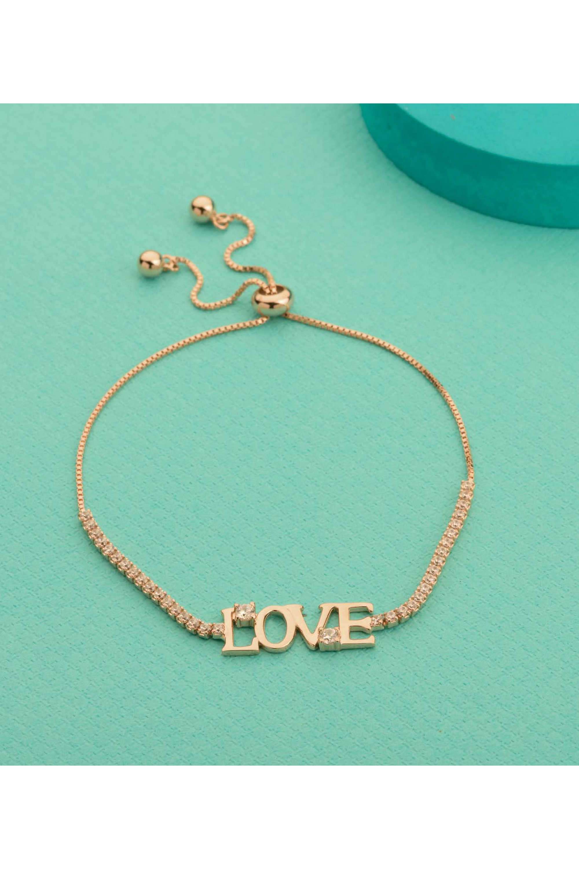 Silver-Casual-Wear-Women-Enchanted-Love-Bracelet