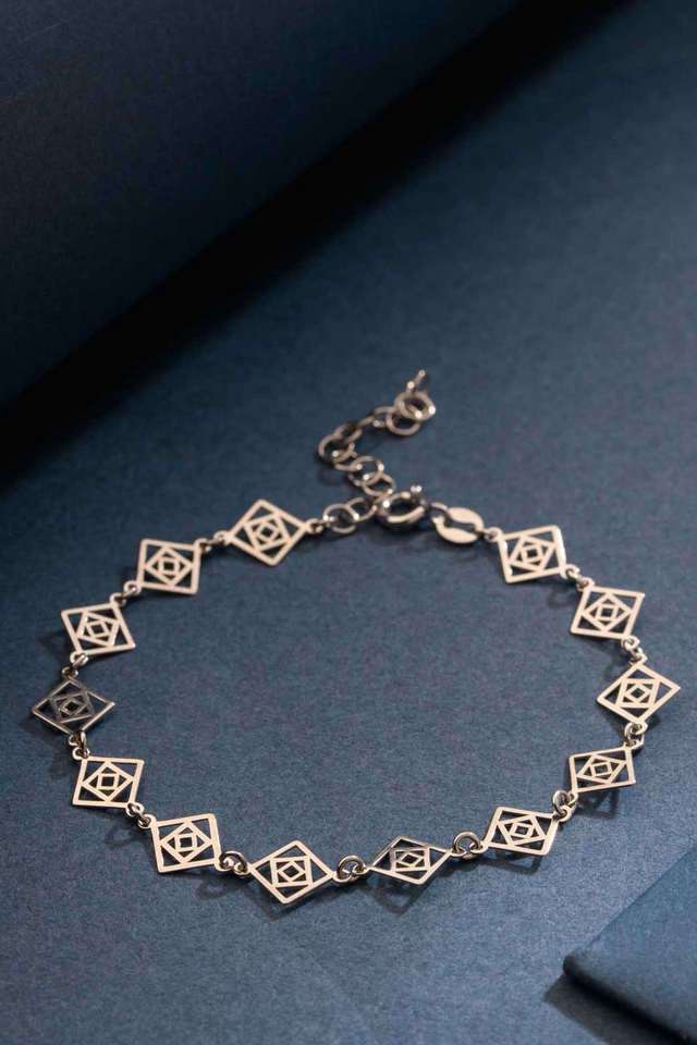 Prism-Texture-Silver-Bracelet