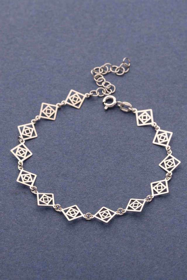 Prism-Texture-Silver-Bracelet