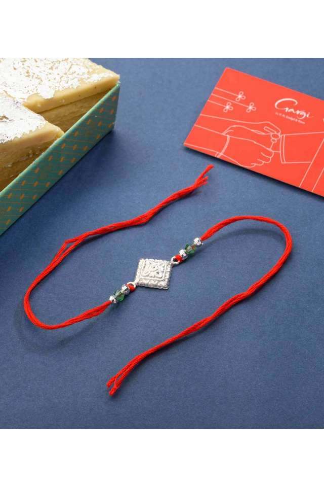 Beautiful-Silver-Rakhi---Diamond-Inspired-Petals-Edition-Rakhi