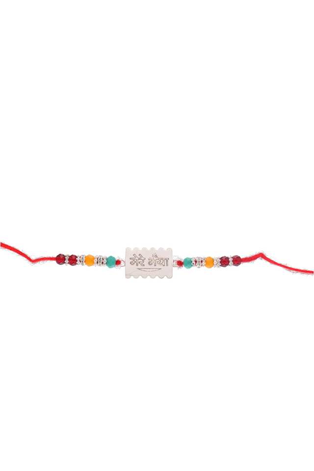 Stylish-Silver-Ethnic-Mere-Bhaiya-Rakhi