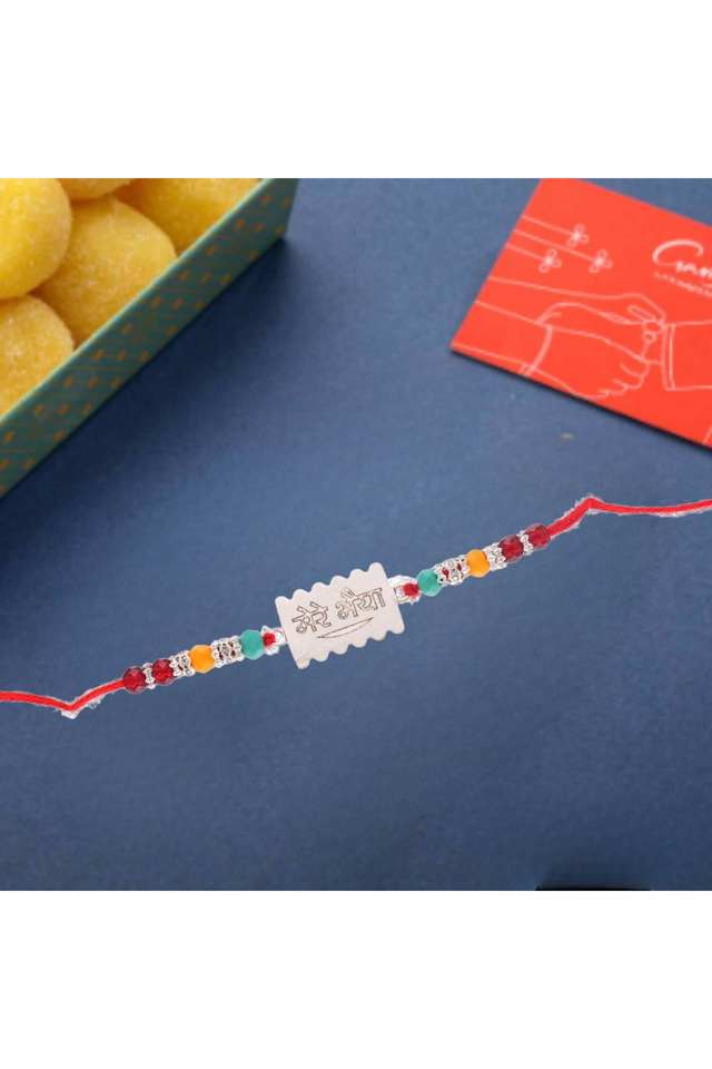 Stylish-Silver-Ethnic-Mere-Bhaiya-Rakhi