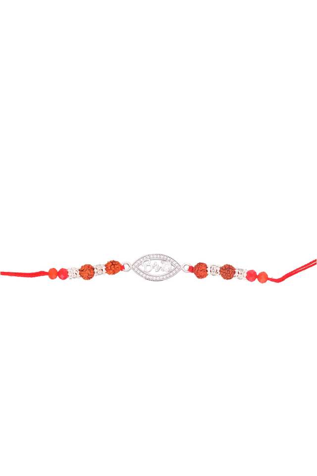 Stylish-Silver-Ethnic-Stone-Bro-Rakhi