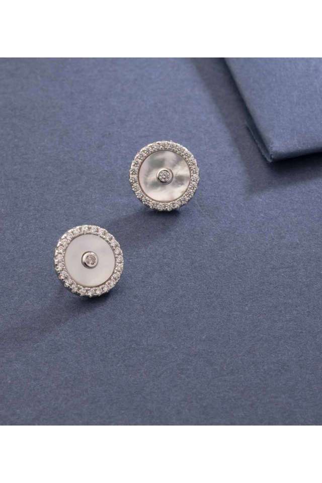 American-Diamond-Sterling-Silver-Western-Earrings