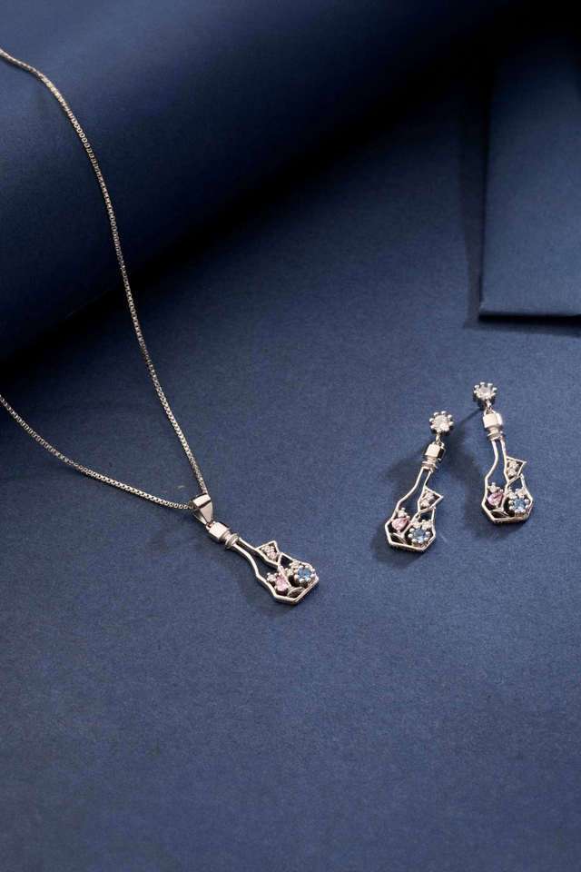 Fun-Bottle-And-Glass-Dangles-Pendent-Set