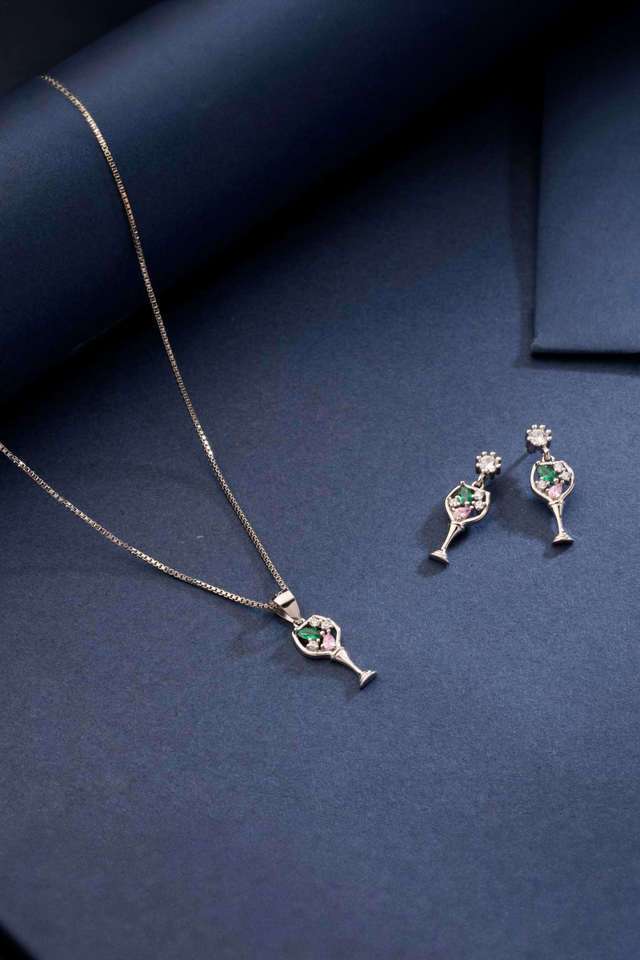 Sangria-Cocktail-Earrings-Pendent-Set
