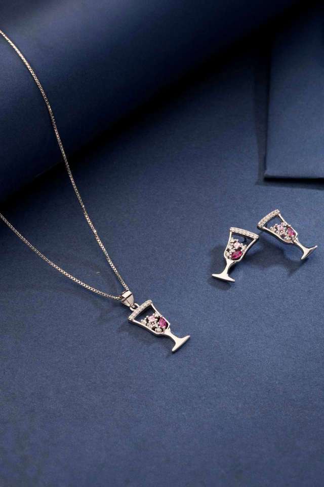 White-And-Pink-Wine-Glass-Pendent-Set