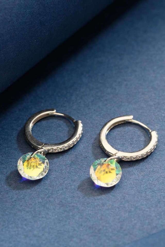 Geometric-Round-Crystal-Earring