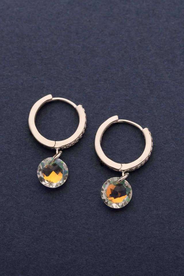 Geometric-Round-Crystal-Earring