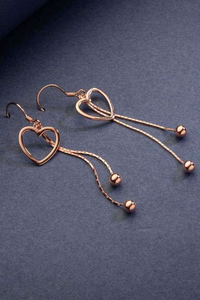 Sterling-Silver-Heart-Threader-Earrings---Rose-Gold