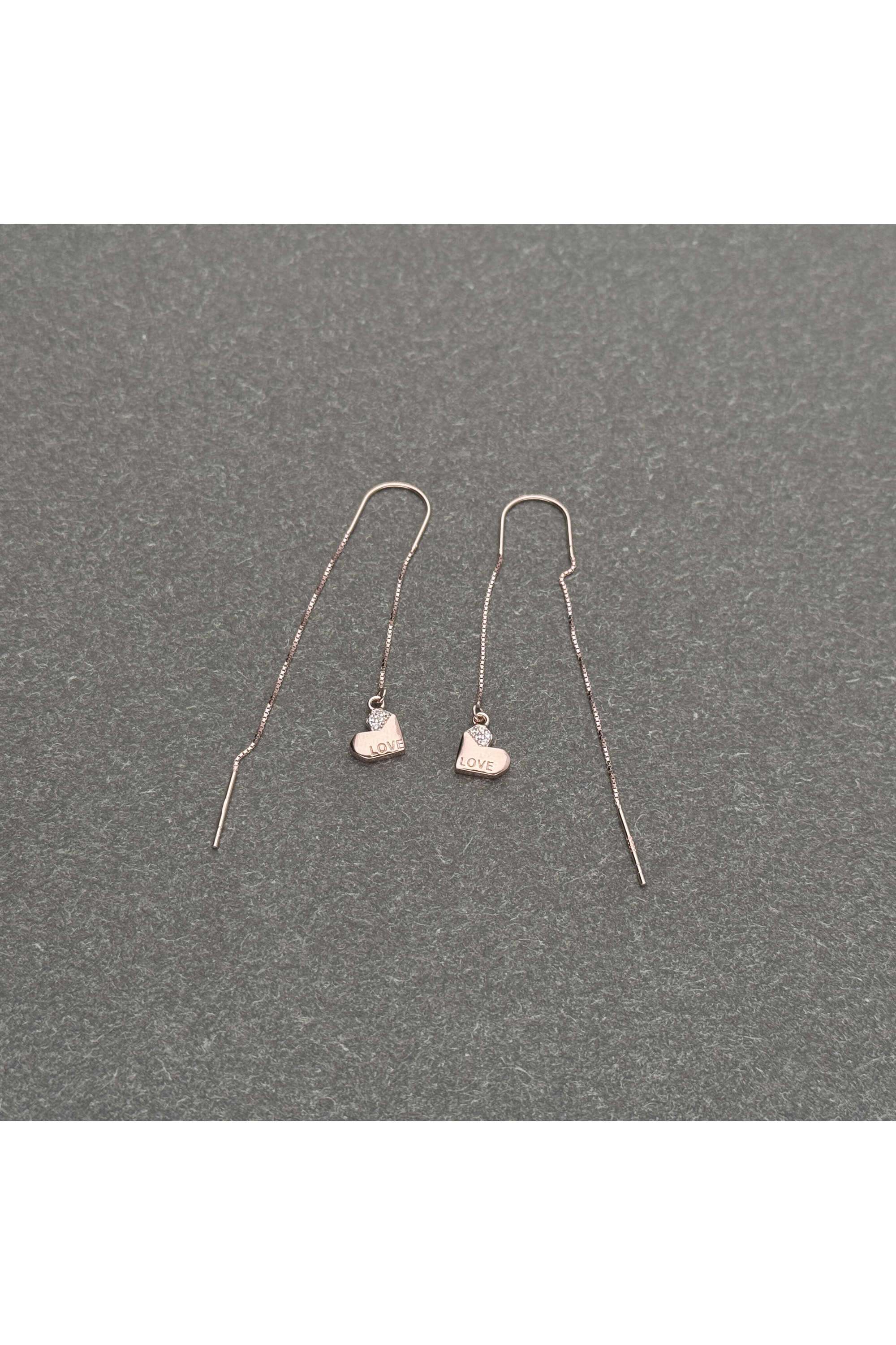 Rose-Gold-Collection-Silver-Casual-Wear-Women-Lustre-Drops-Earrings