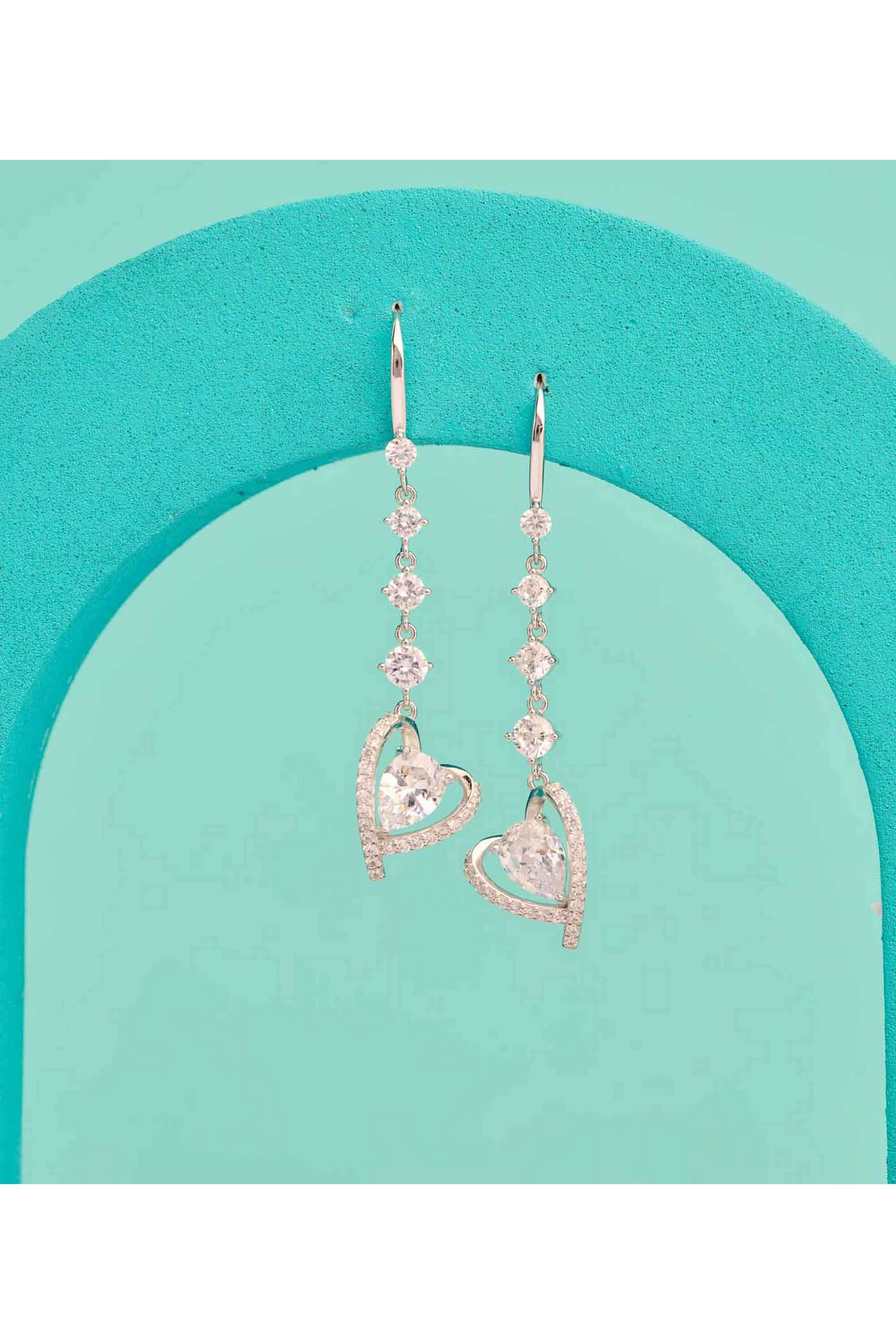 Silver-Casual-Wear-Women-Celestial-Dew-Earrings