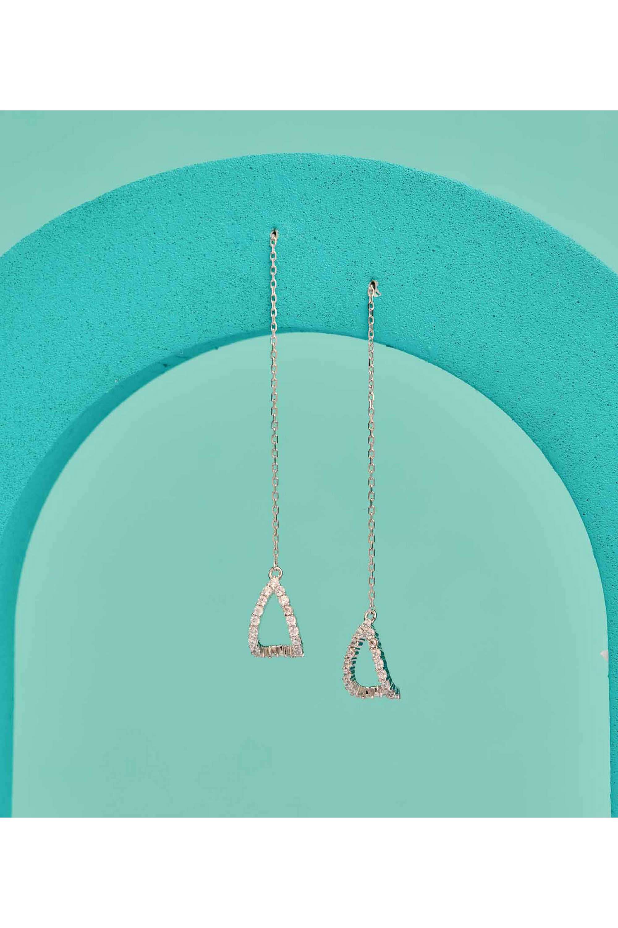 Silver-Casual-Wear-Women-Twilight-Drops-Earrings