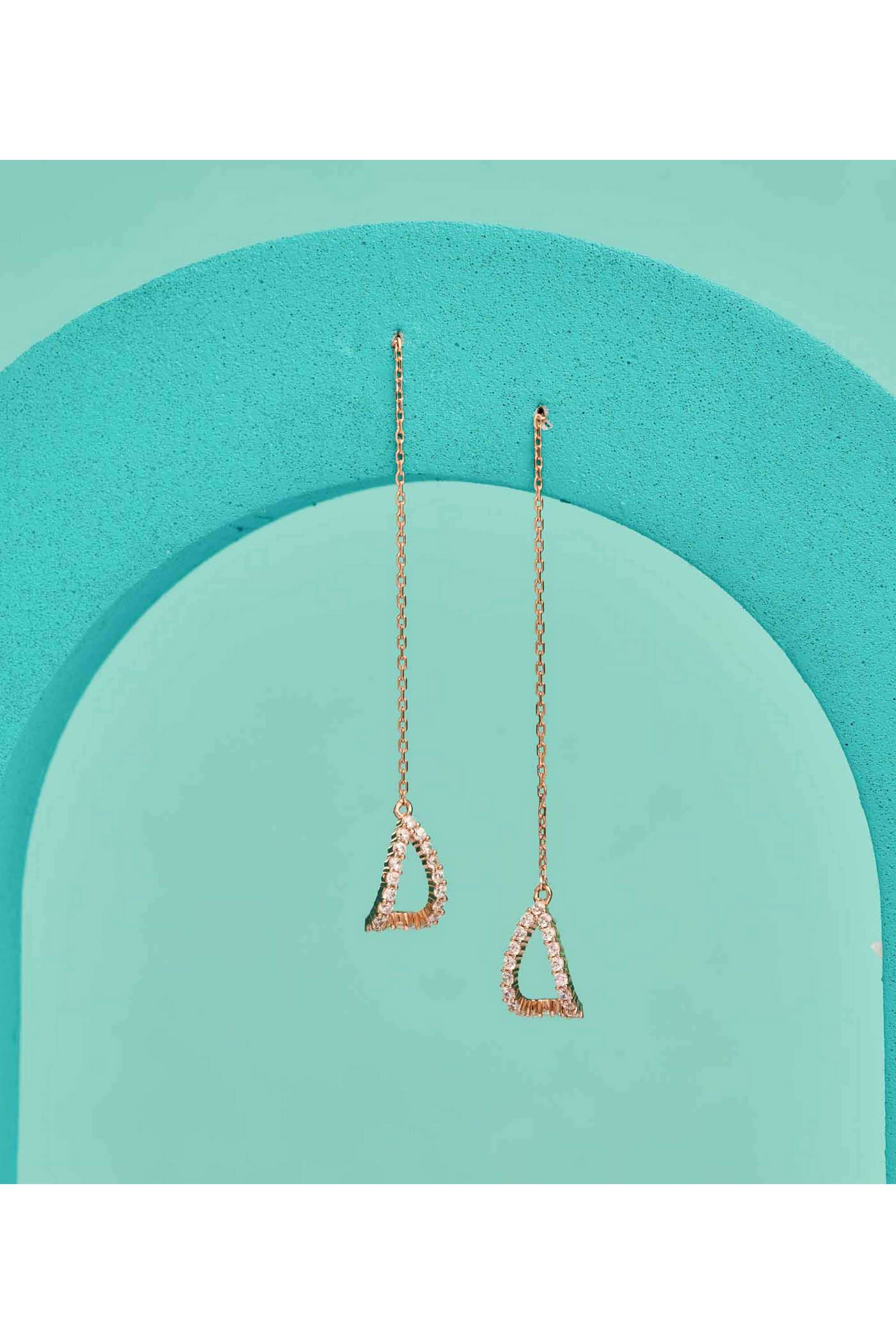 Silver-Casual-Wear-Women-Golden-Symphony-Earrings