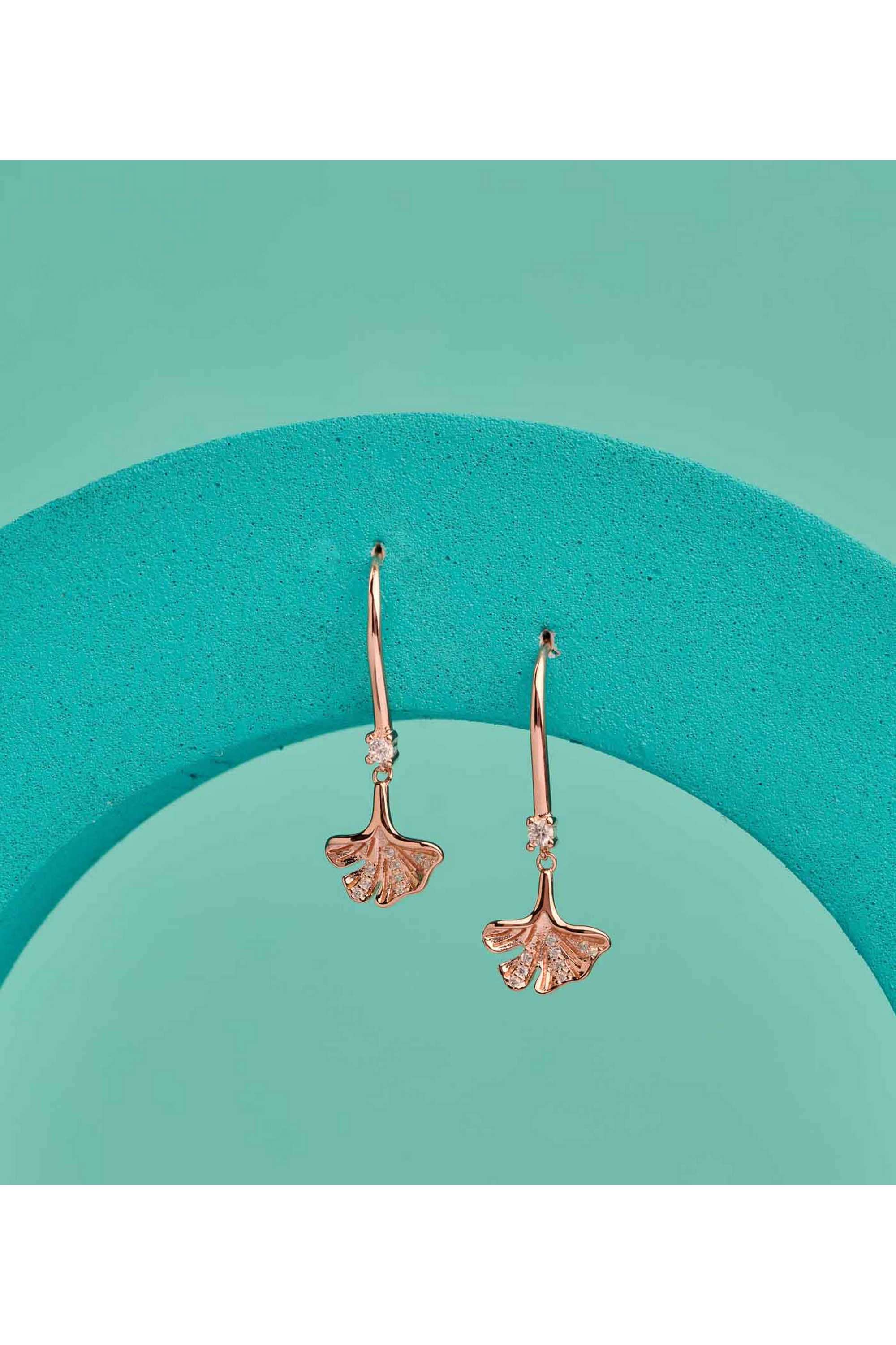 Silver-Casual-Wear-Women-Timeless-Bloom-Earrings