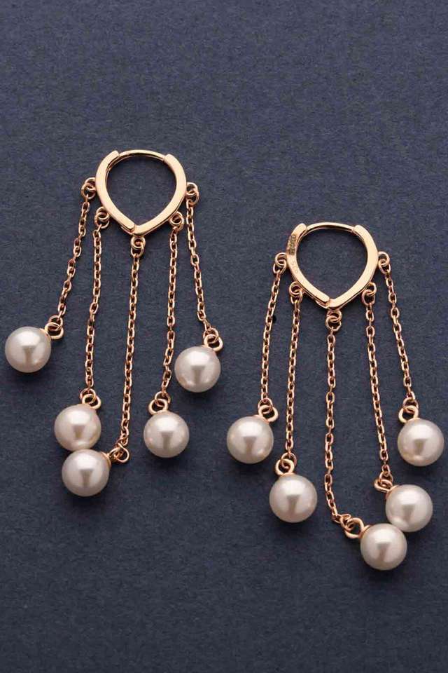 Moti-Hanging-Rose-Gold-Earring