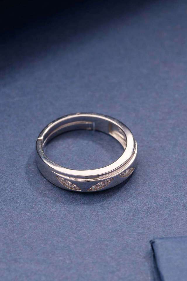 Leaf-Petal-Silver-Stone-Women-Ring