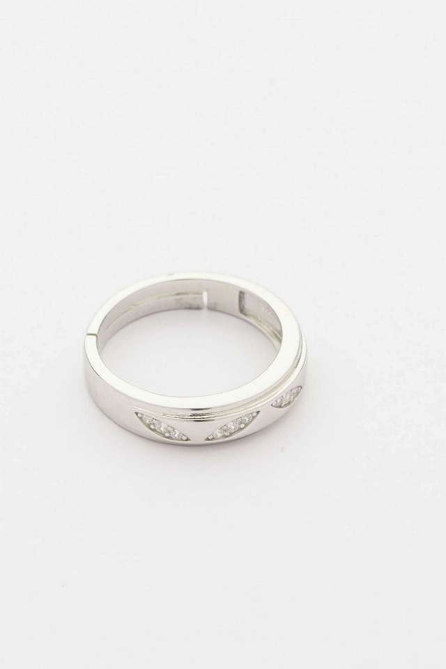 Leaf-Petal-Silver-Stone-Women-Ring