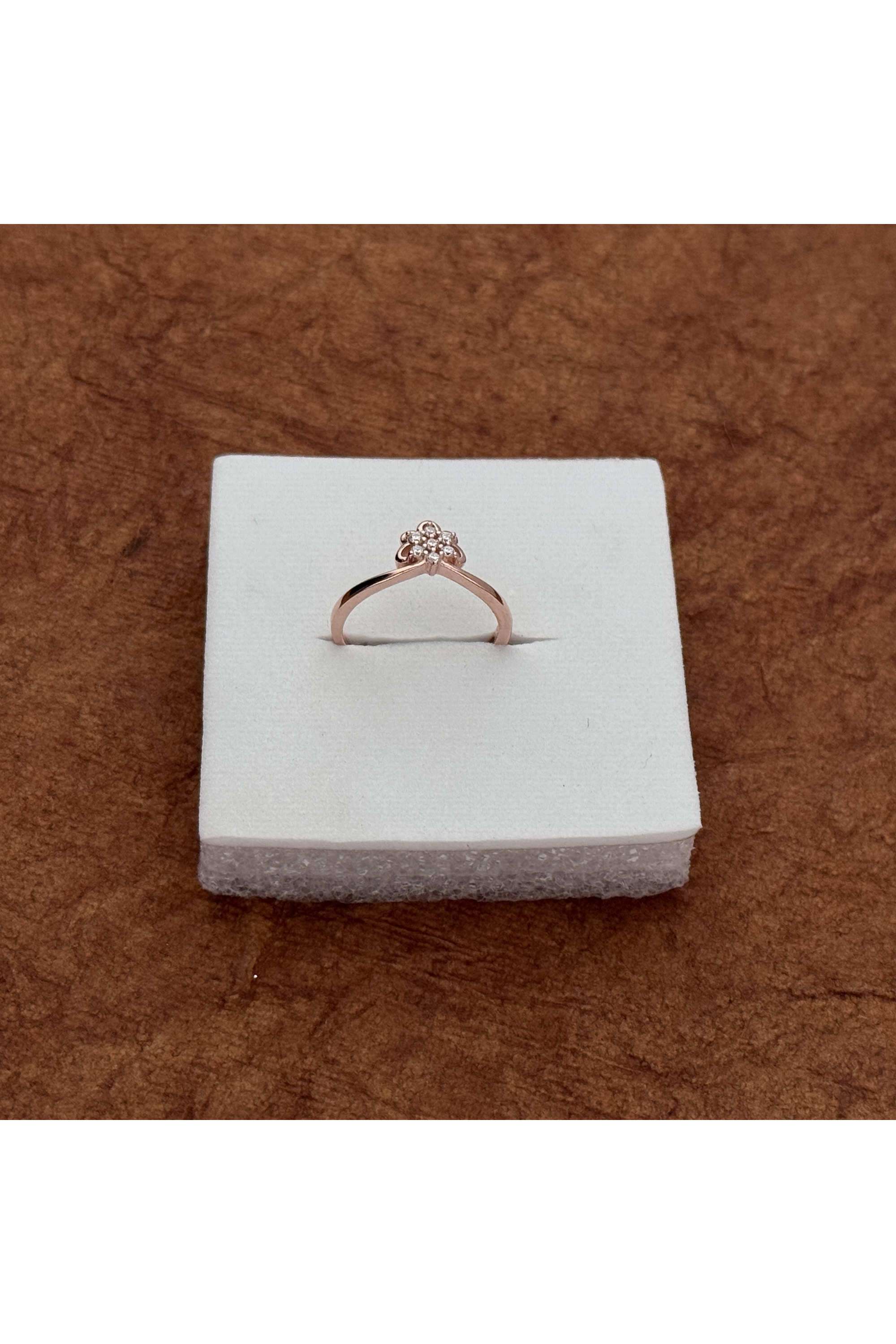 Rose-Gold-Collection-Silver-Casual-Wear-Women-Eternal-Spark-Finger-Ring