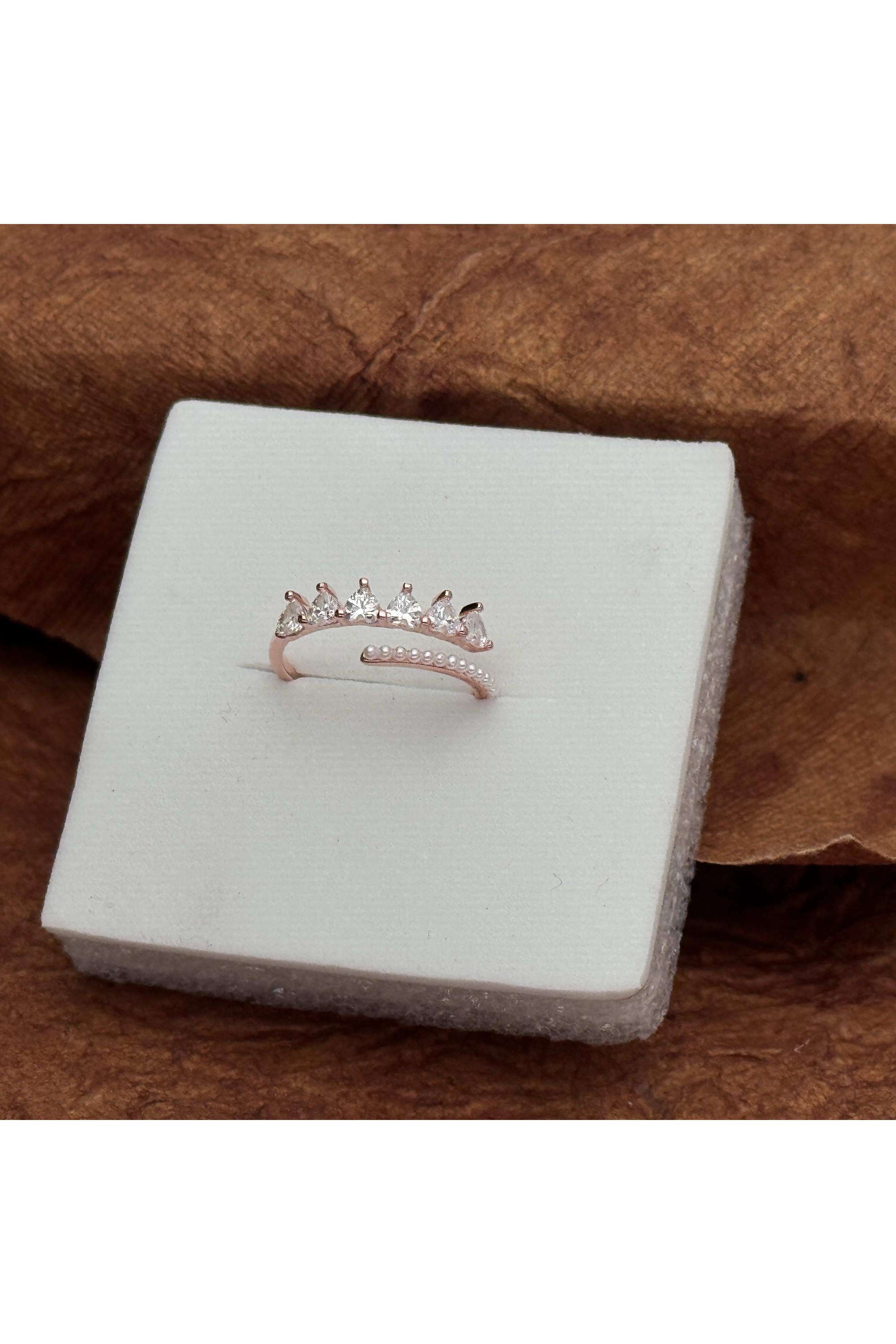 Rose-Gold-Collection-Silver-Casual-Wear-Women-Celestial-Charm-Finger-Ring