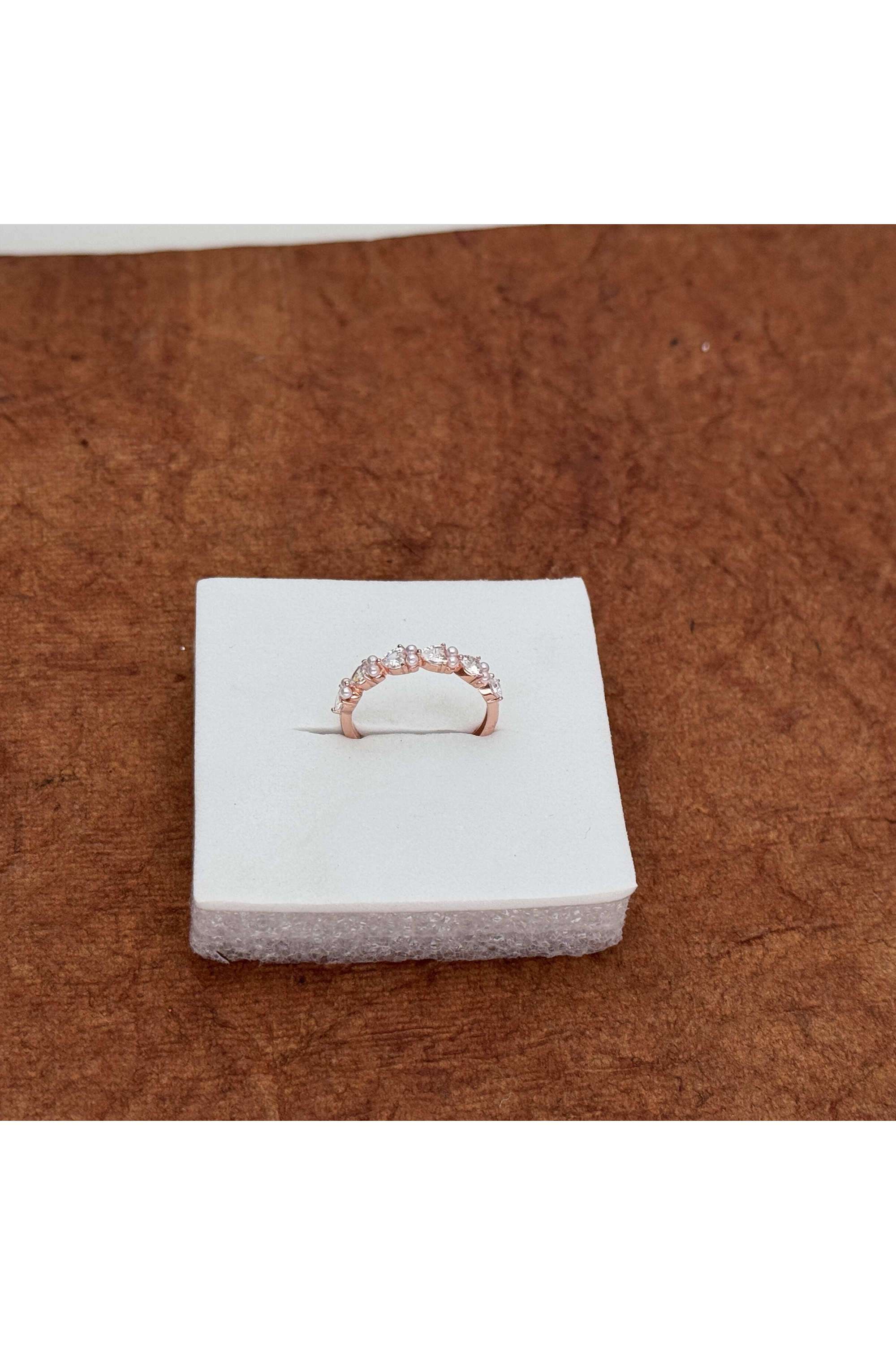 Rose-Gold-Collection-Silver-Casual-Wear-Women-Blissful-Bloom-Finger-Ring