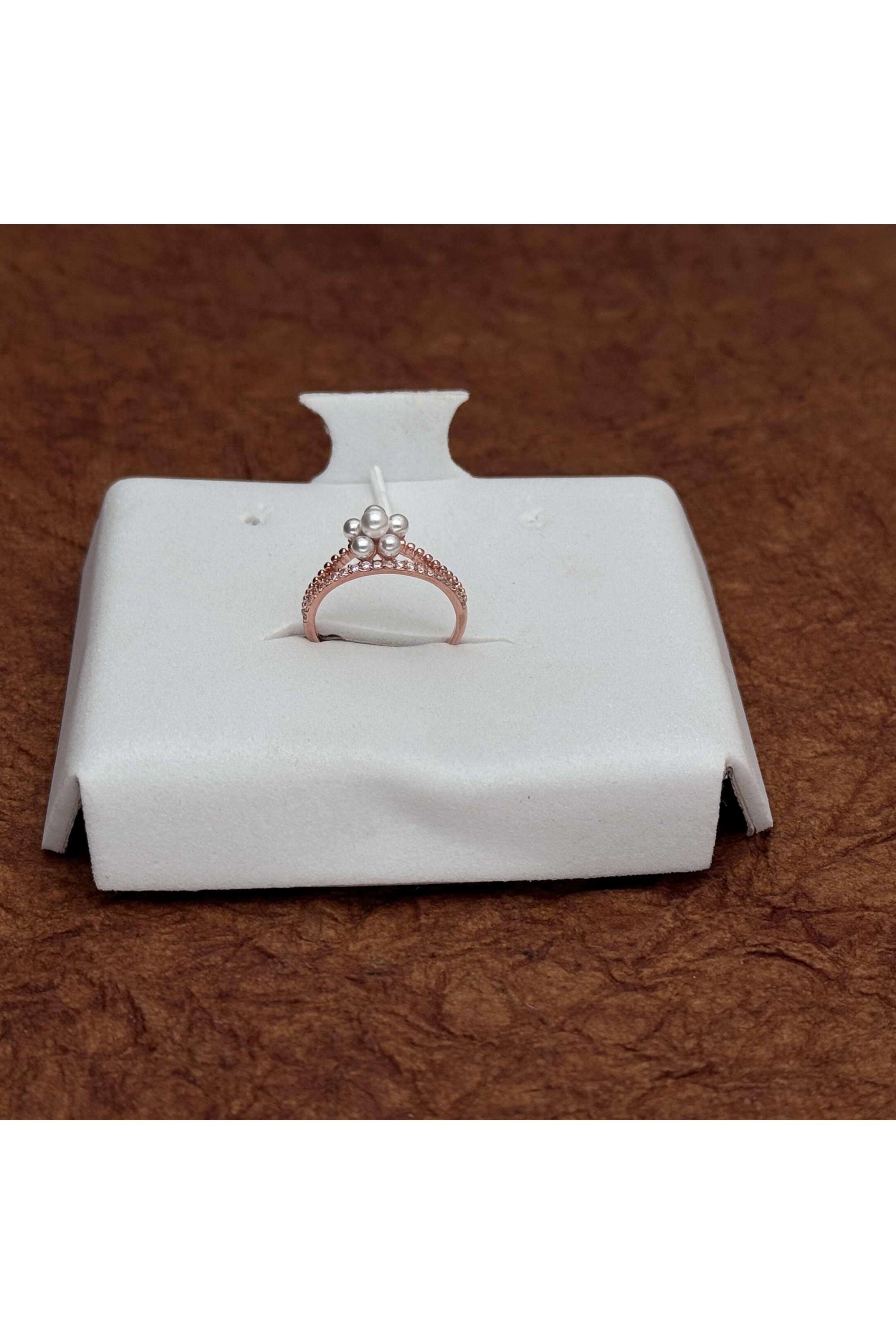 Rose-Gold-Collection-Silver-Casual-Wear-Women-Dazzle-Crest-Finger-Ring