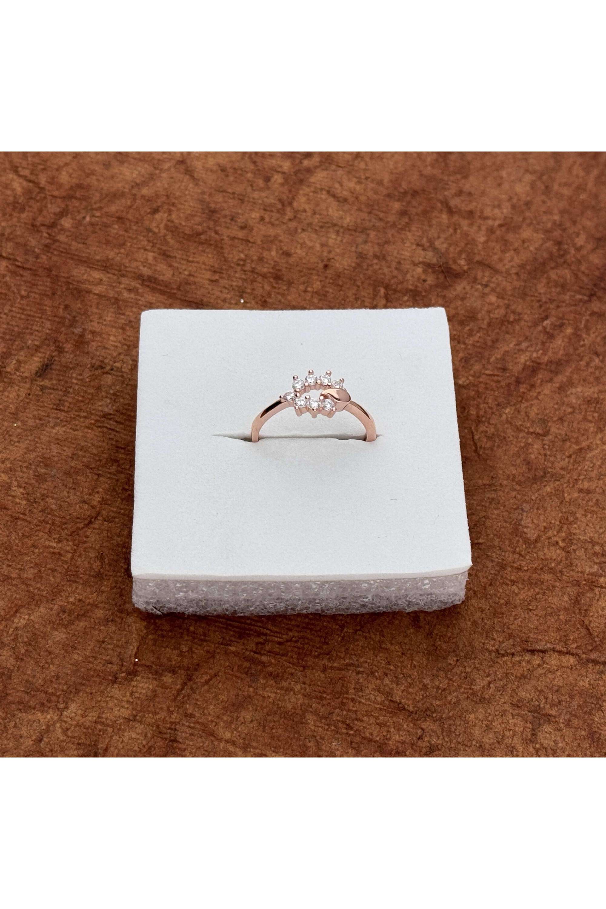 Rose-Gold-Collection-Silver-Casual-Wear-Women-Sparkling-Bloom-Finger-Ring
