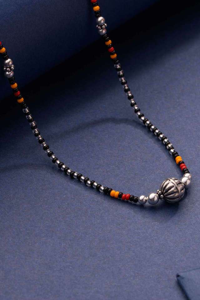 Silver-Multicoloured-Mangalsutra