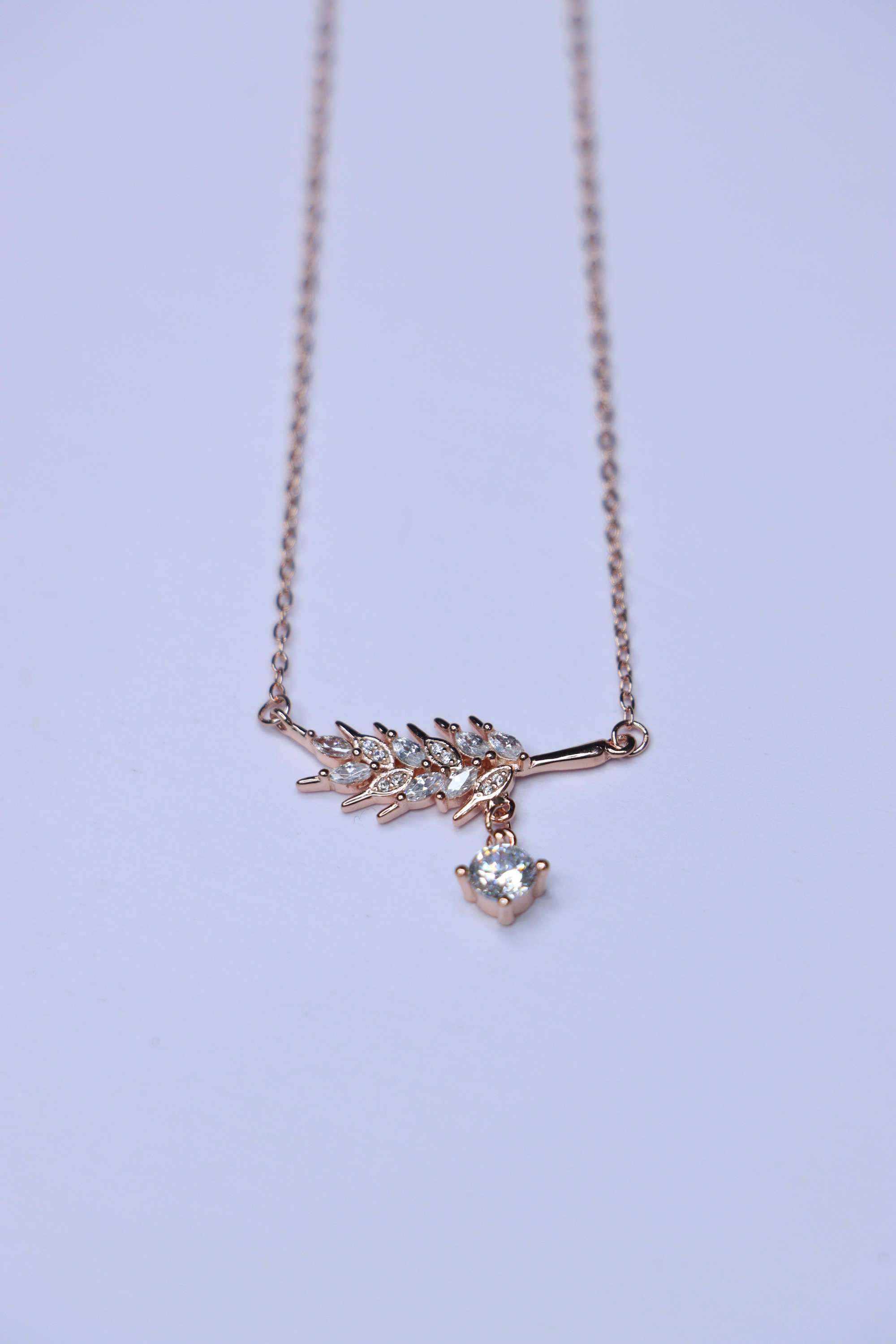Rose-Gold-Collection-Silver-Casual-Wear-Women-Timeless-Spark-Necklace