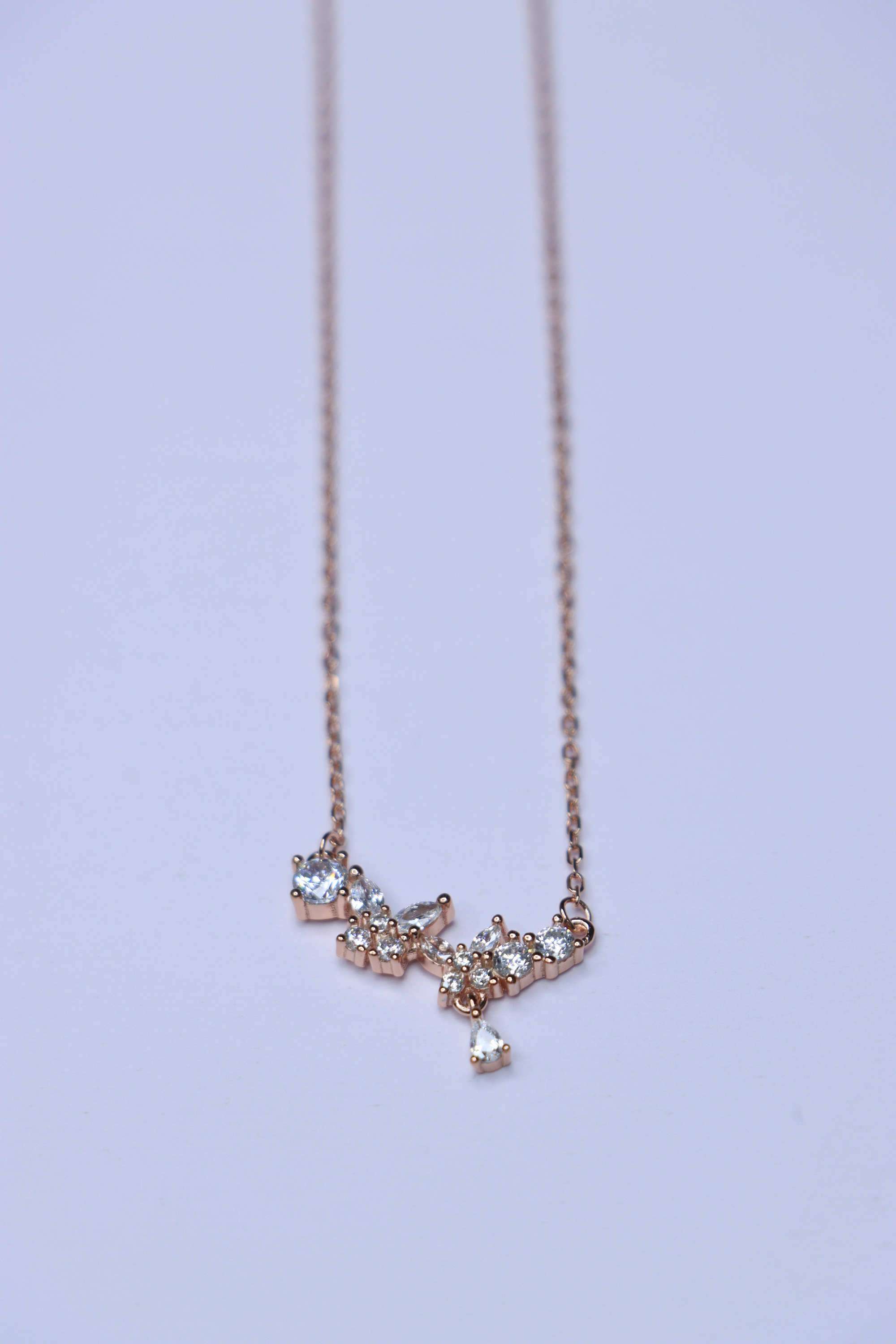 Rose-Gold-Collection-Silver-Casual-Wear-Women-Pure-Elegance-Necklace