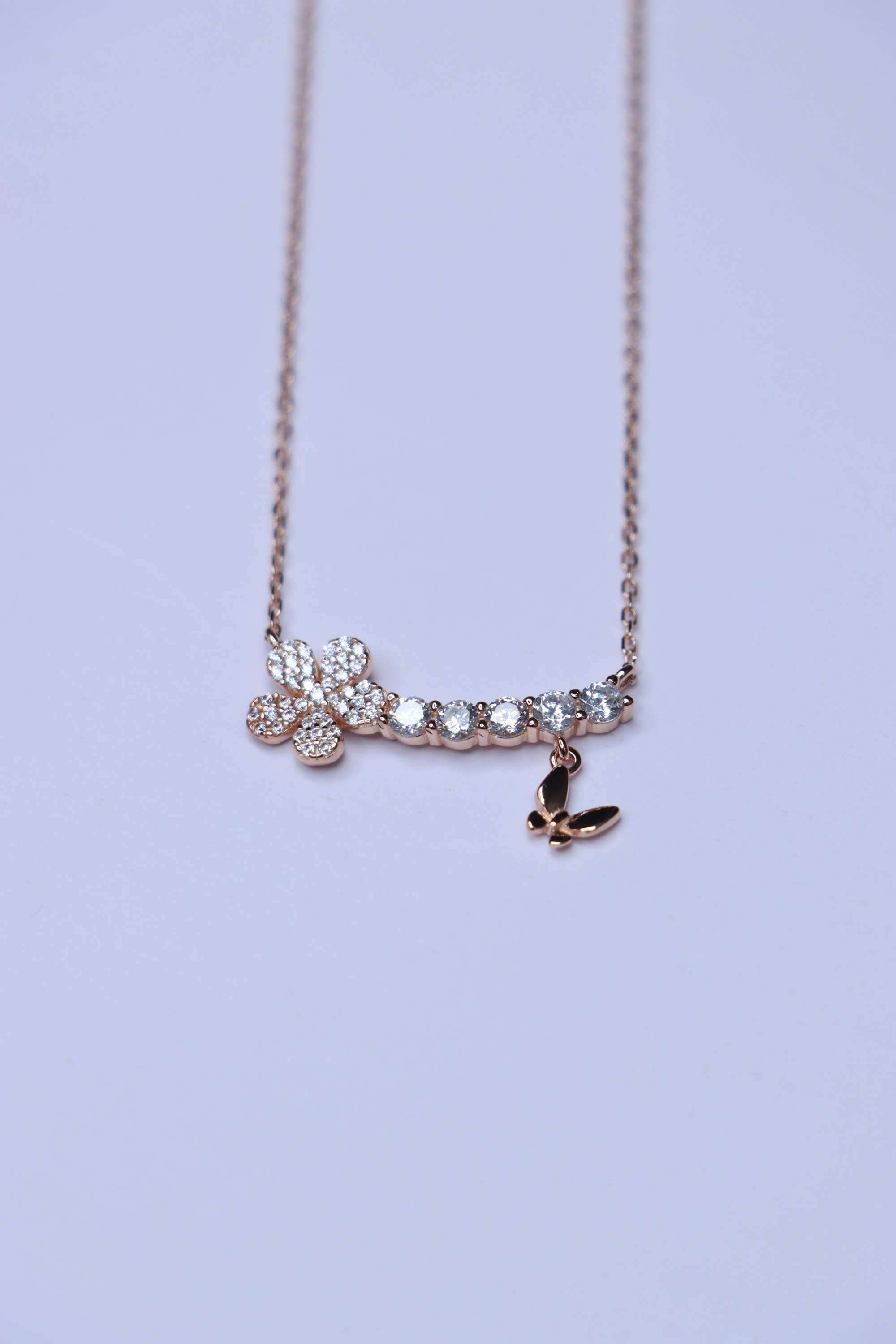 Rose-Gold-Collection-Silver-Casual-Wear-Women-Blissful-Charm-Necklace
