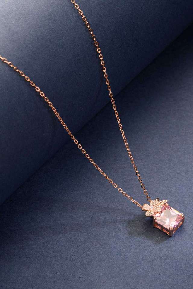 Pink-Toned-Sterling-Silver-Rose-Gold-Plated-Necklace