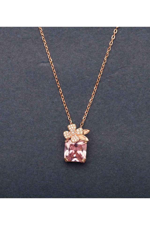 Pink-Toned-Sterling-Silver-Rose-Gold-Plated-Necklace