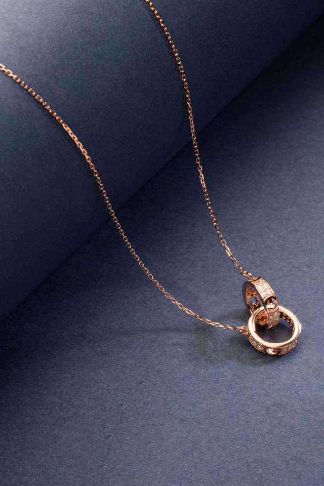 Roman-Dual-Ring-Rose-Gold-Stainless-Steel-Necklace