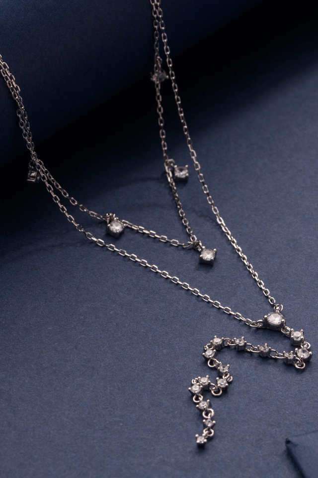 Silver-Raindrop-Necklace-Set
