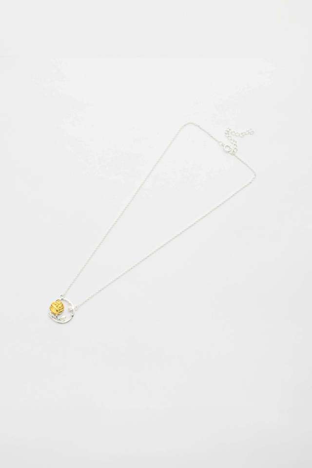 Golden-Rose-In-Circle-Necklace-Set