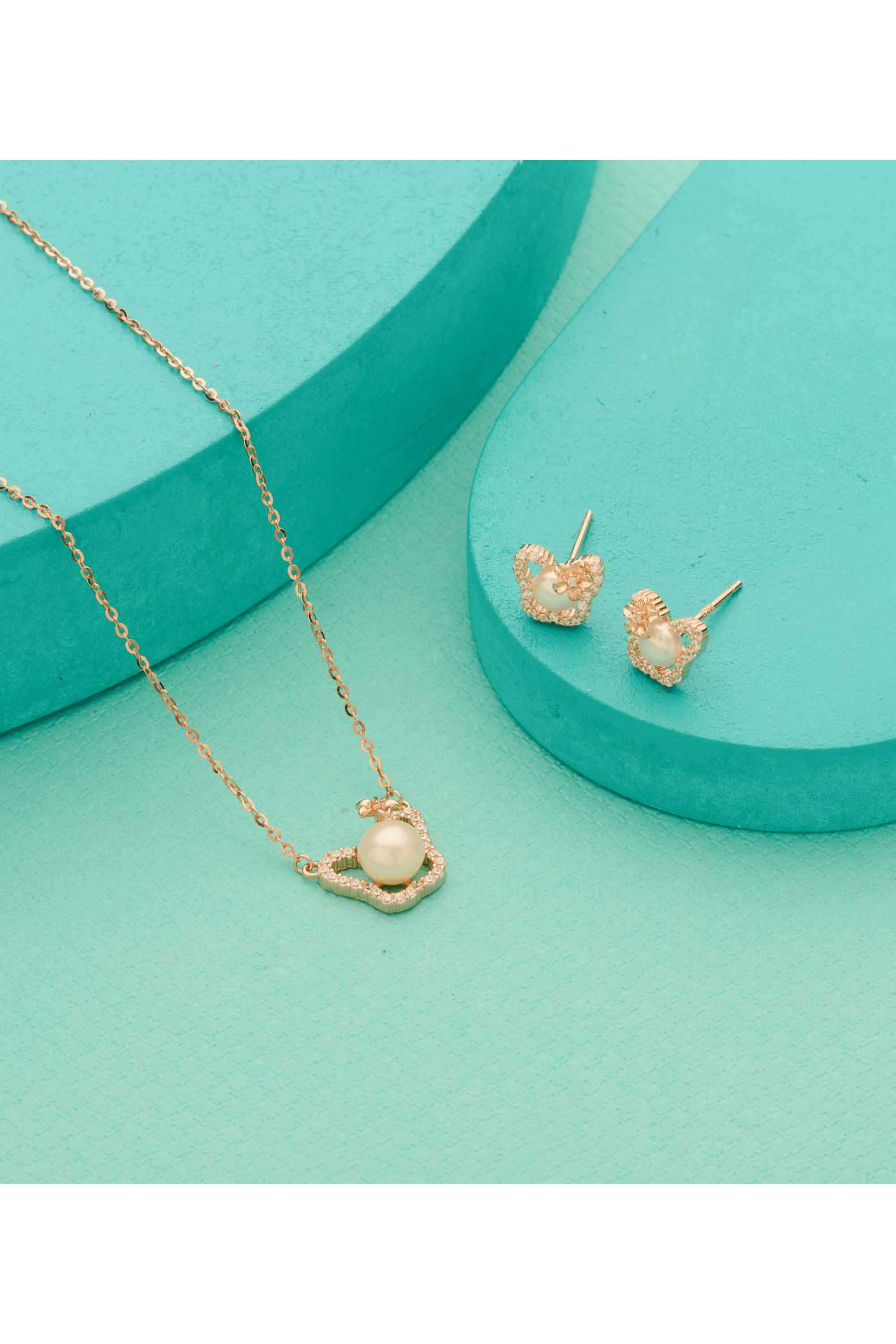 Silver-Casual-Wear-Women-Crystal-Halo-Necklace-Set
