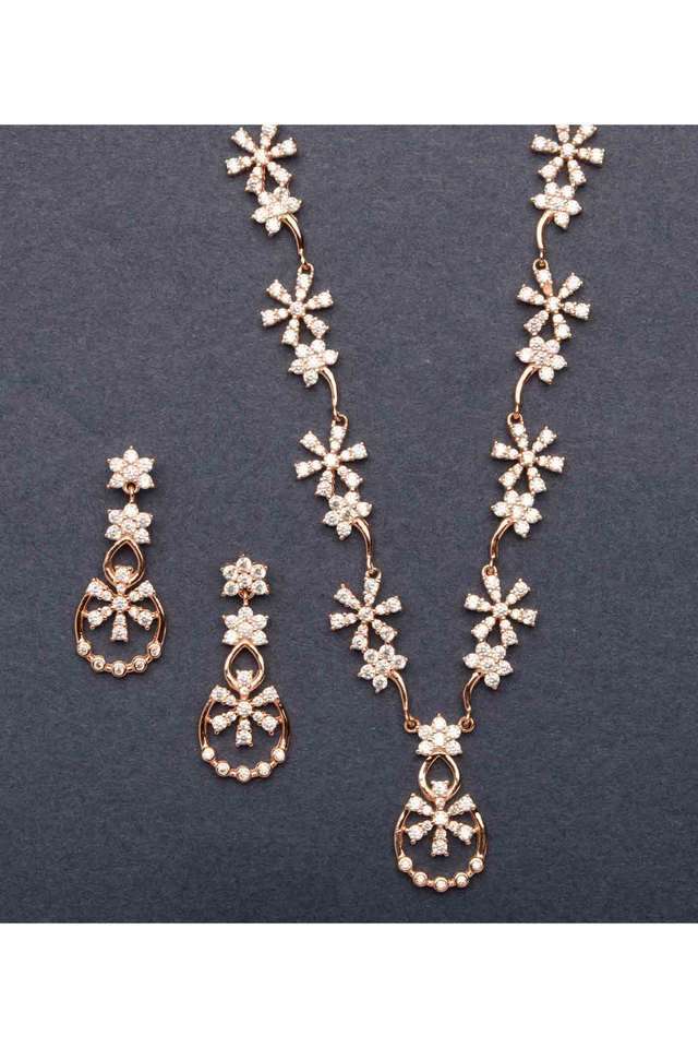 Rose-Gold-Multiple-Diamond-Heart-Necklace-Set