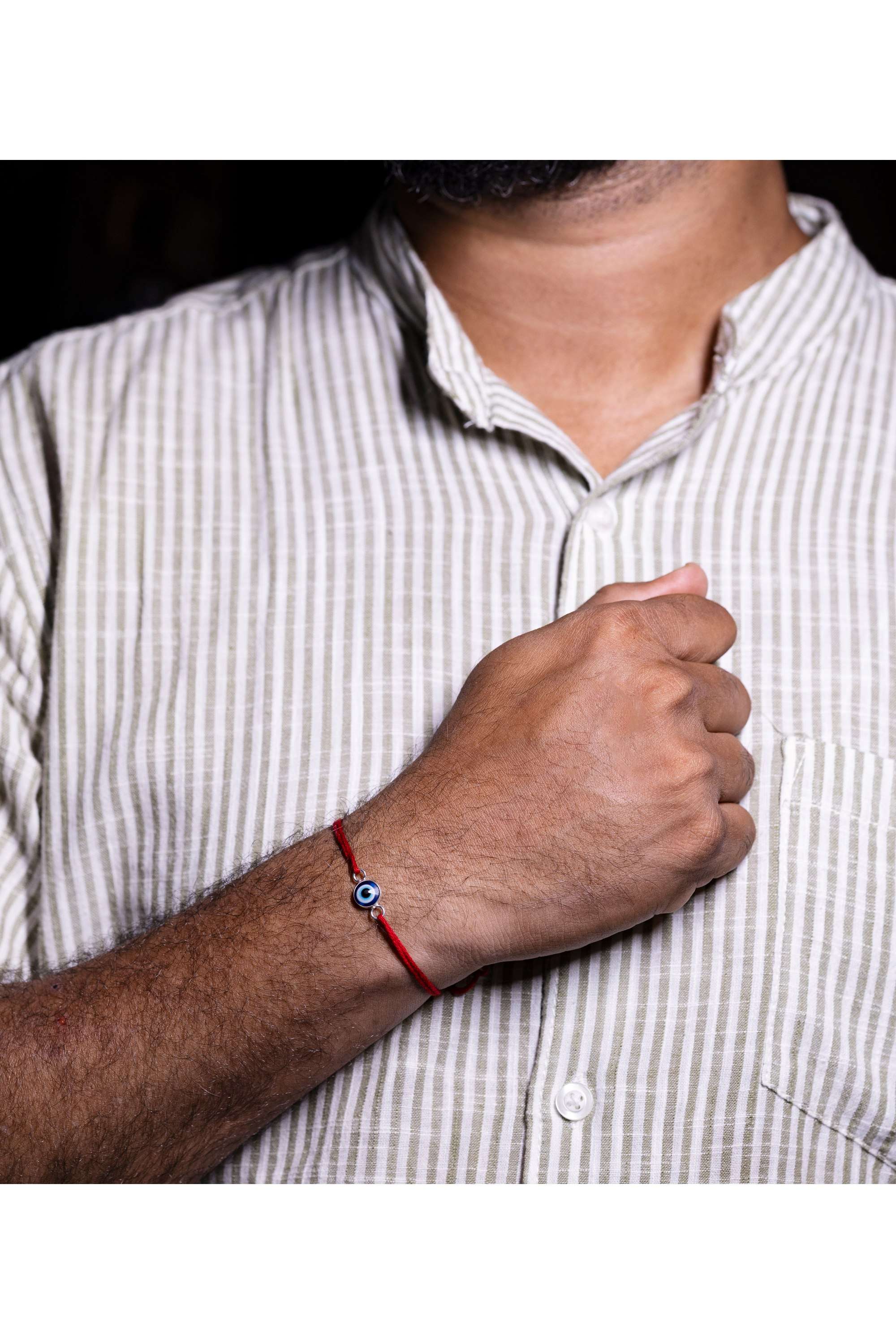 Silver-Ethnic-Men-s-Classic-Evil-Eye-Rakhi