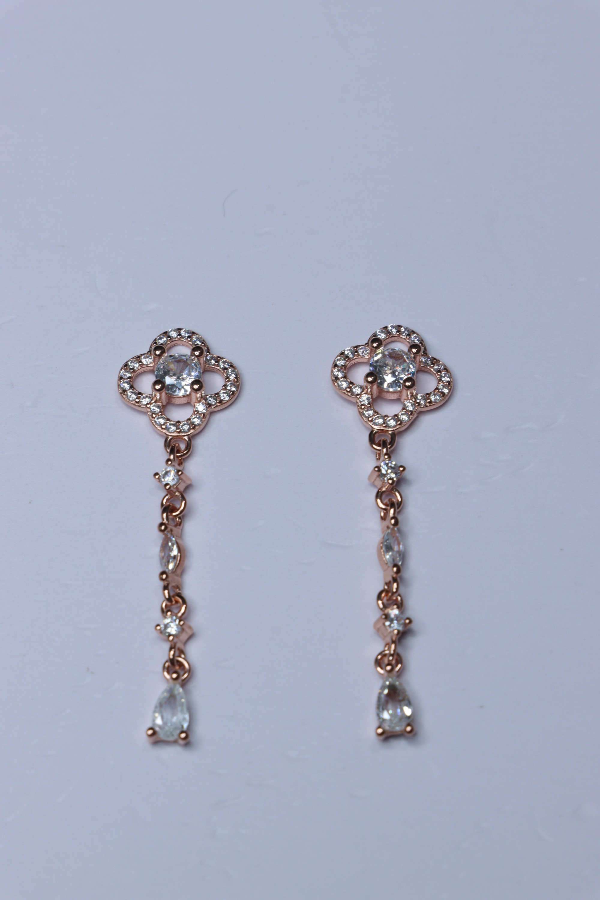 Rose-Gold-Collection-Silver-Casual-Wear-Women-Eternal-Pearl-Tops-Earrings