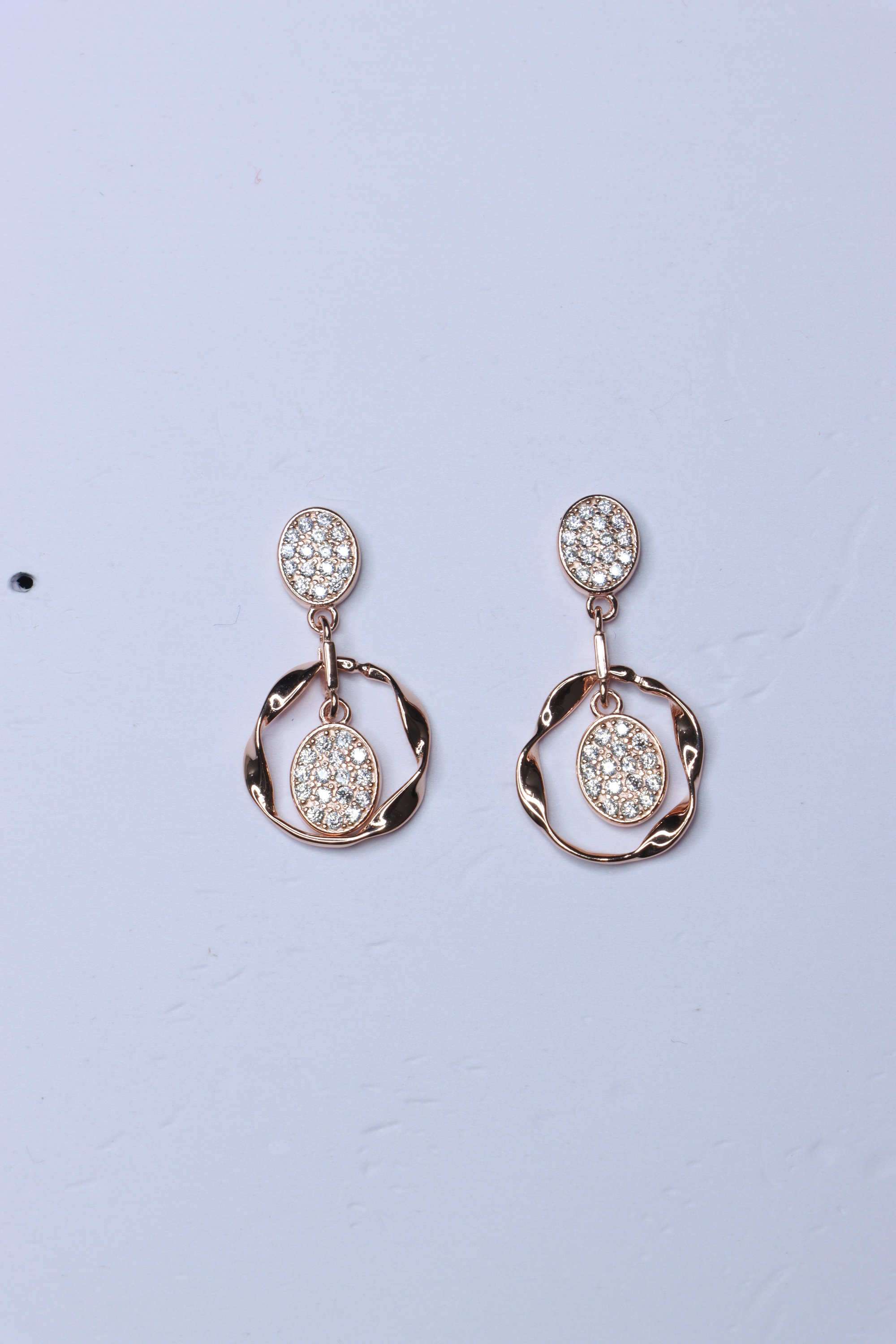 Rose-Gold-Collection-Silver-Casual-Wear-Women-Pink-Mist-Tops-Earrings