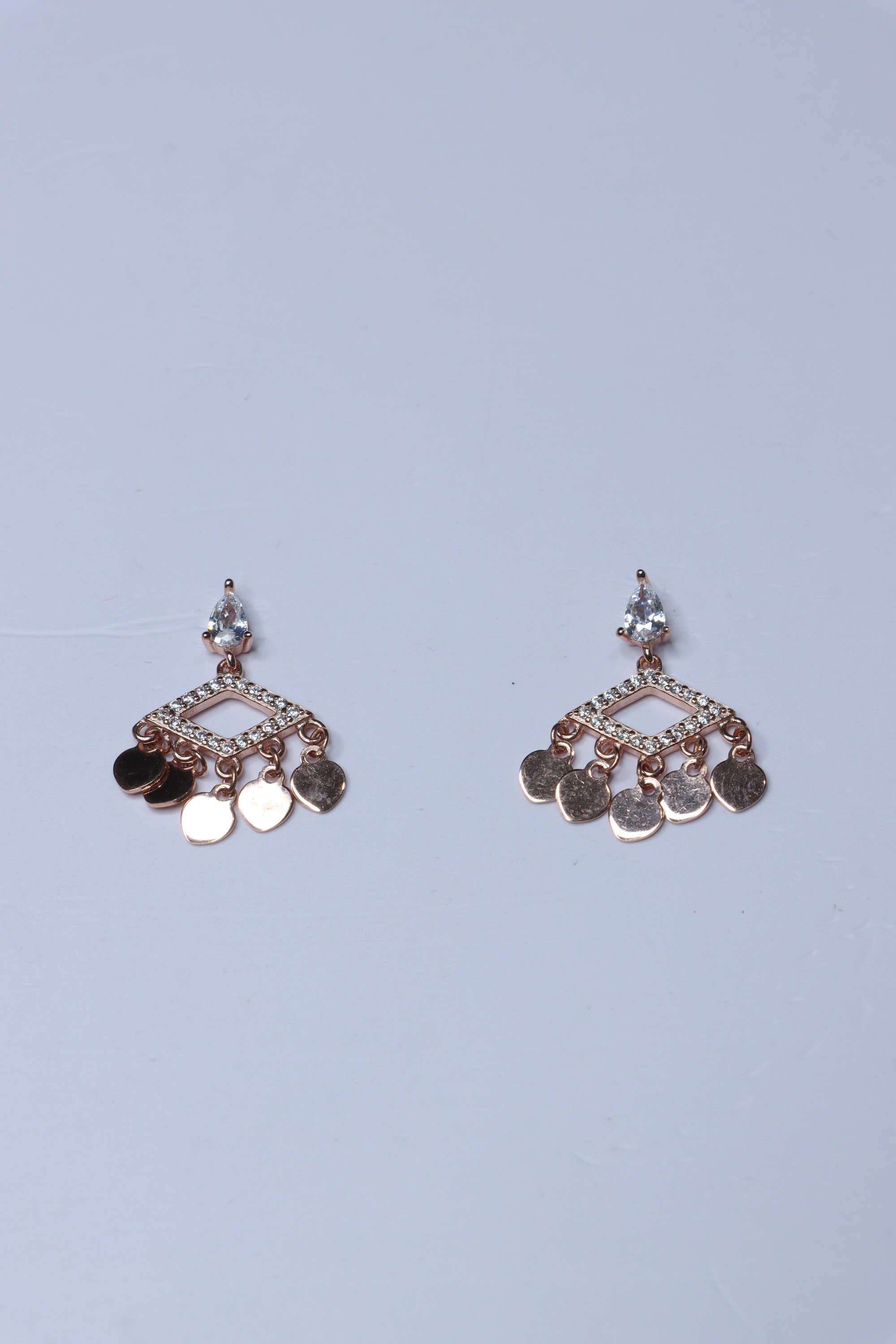 Rose-Gold-Collection-Silver-Casual-Wear-Women-Mystic-Shine-Tops-Earrings