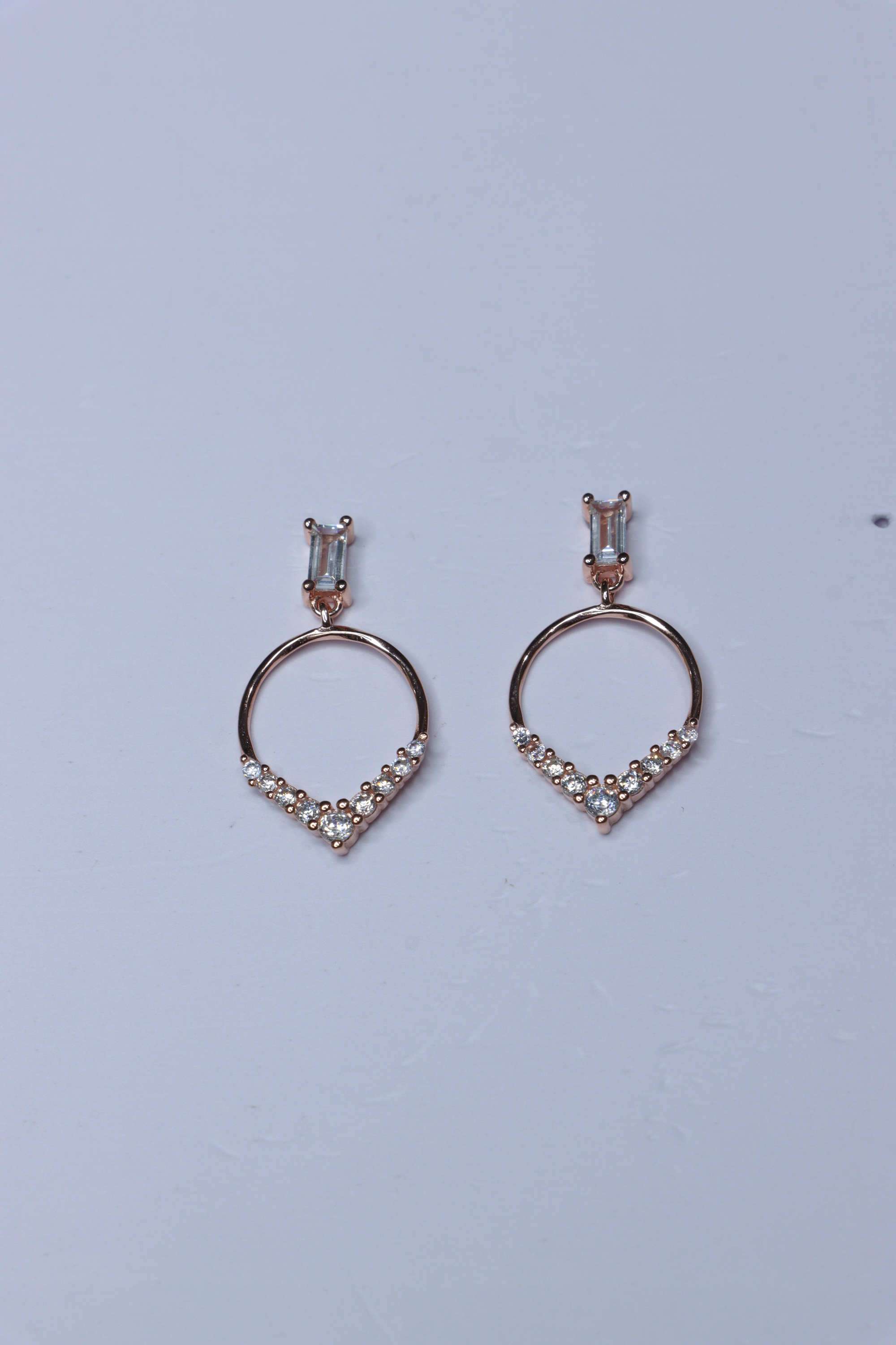 Rose-Gold-Collection-Silver-Casual-Wear-Women-Elegant-Drop-Tops-Earrings