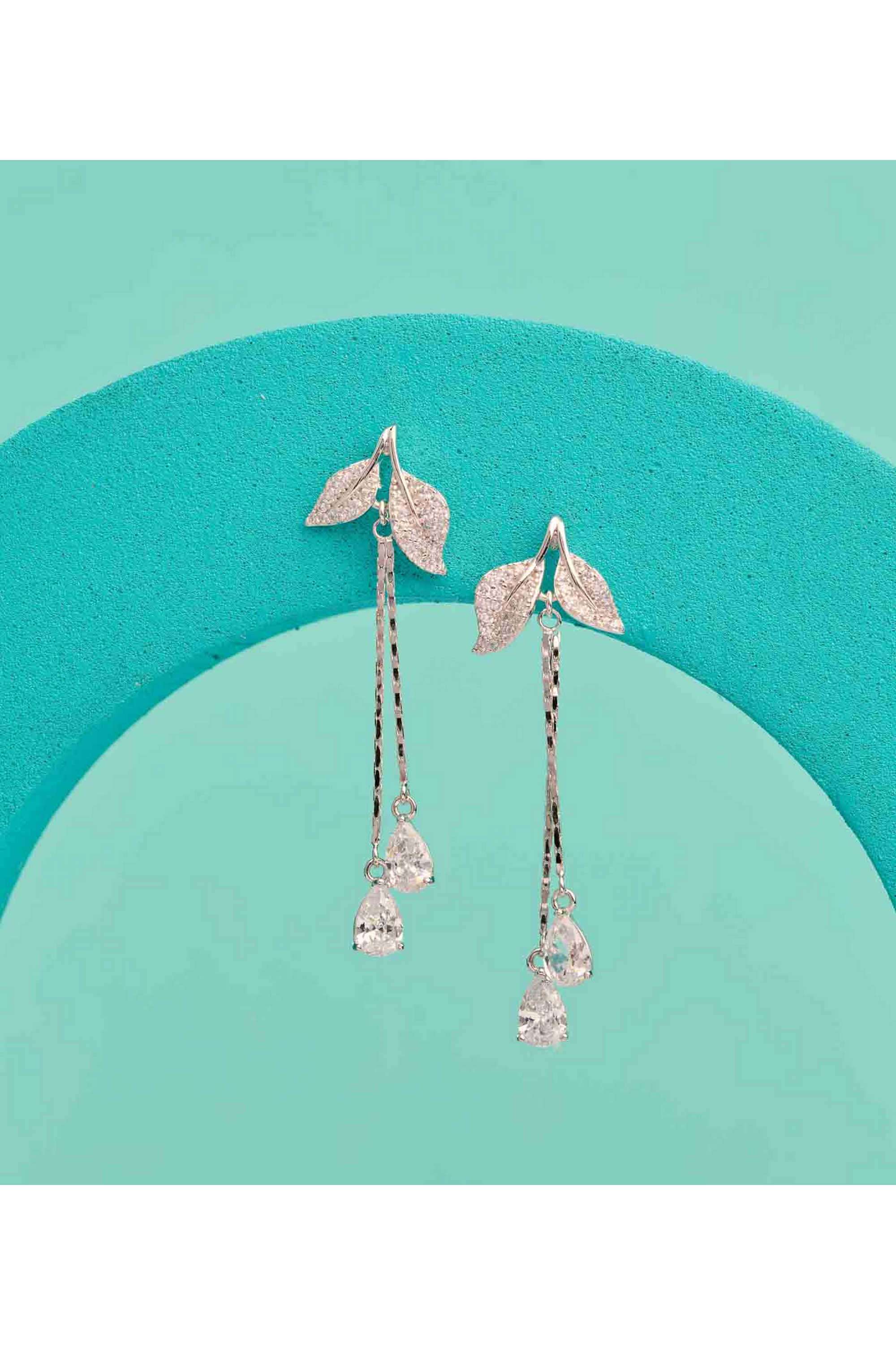 Silver-Casual-Wear-Women-Earrings-Whispering-Rose-Top